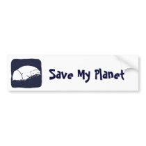 Polar Bear - Save the Earth Bumper Stickers