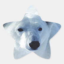 Polar Bear Star Sticker