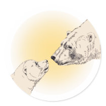 Polar Bear Stickers Wildlife Bear & Cub Stickers