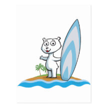 Polar Bear Surfer Postcards