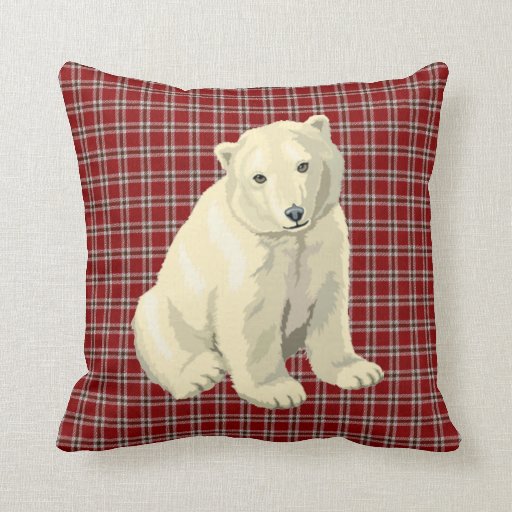 polar bear throw pillow Zazzle
