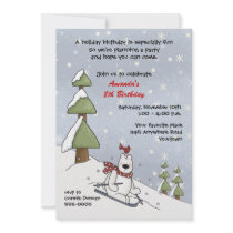 Polar Bear Winter Birthday Invitation