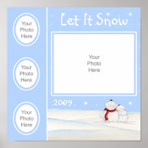 Polar Bear Winter Scrapbook Page Poster