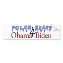 Polar Bears for Obama Biden 2008 Bumper Stickers