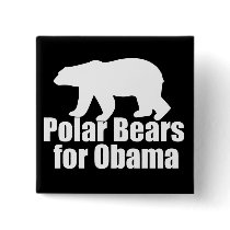 Polar Bears for Obama Button