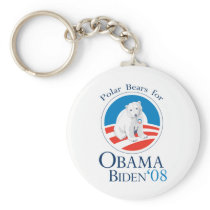 Polar Bears for Obama Keychain