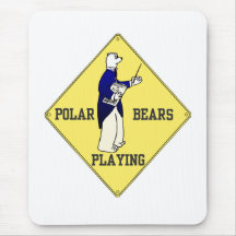 POLAR BEARS PLAYING MOUSEPAD