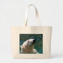 Polar bears smile canvas bag