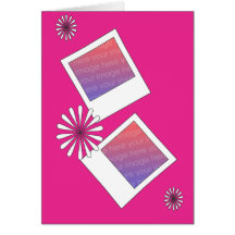Polaroids White Flowers Mothers Day  Card