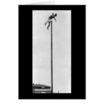 Pole Balancing the Human Fly 1924 Greeting Card