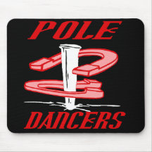 Pole Dancers Red Mousepad