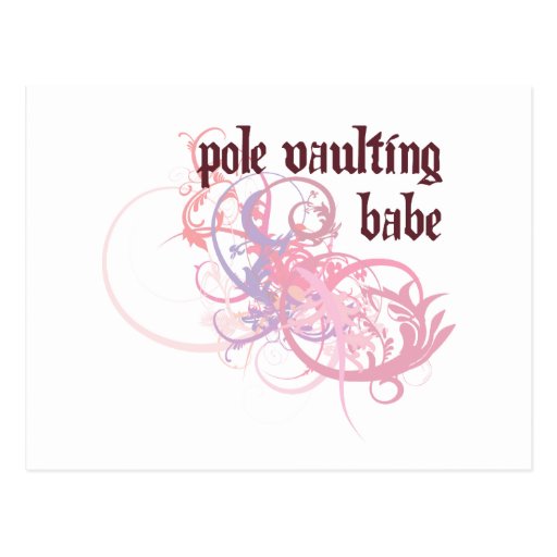 Pole Vaulting Babe Post Cards