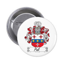 Poli Family Crest Pinback Button