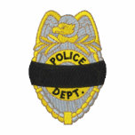 Police Badge with Band Embroidered Jacket