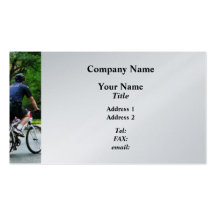 Police Bicycle Patrol - Platinum Finish Business Card Templates