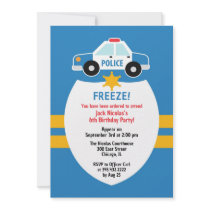 Police Birthday Party Invitation