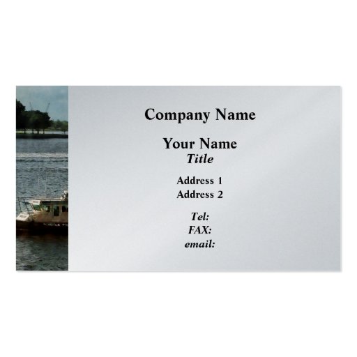 Police Boat Norfolk VA - Platinum Finish Business Cards