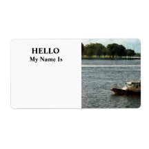 Police Boat Norfolk VA Shipping Label