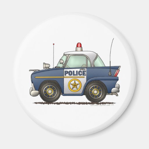 Police Car Law Enforcement Fridge Magnets