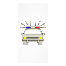 Police Car Photo Card Template