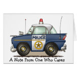Police Car Police Crusier Cop Car Note Card