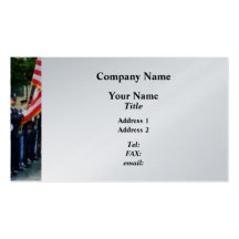 Police Colour Guard  - Platinum Finish Business Card Template