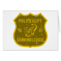Police Dept Drinking League Cards