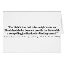 Police Dept of Chicago v Mosley 408 US 92 96 1972 Cards