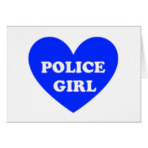 Police Girl Greeting Card