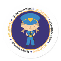 Police girl like Mommy stickers
