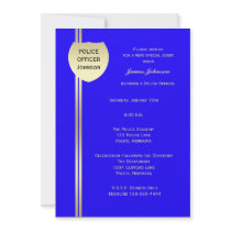 Police Graduation Invitations - Police Badge