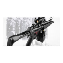Police Gun Photo Card Template