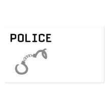 Police Handcuffs Business Card Templates