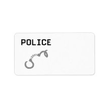 Police Handcuffs Personalized Address Label