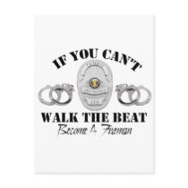 Police  If you Can't Walk the Beat Postcard