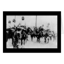 Police in Pittsburgh Awaiting Coal Strike 1909 Greeting Card