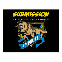 Police K9 Submission Postcards