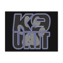Police K9 Unit Paw Print Postcard