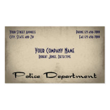Police Law Enforcement Business Card