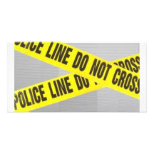 police line do not cross photo card template