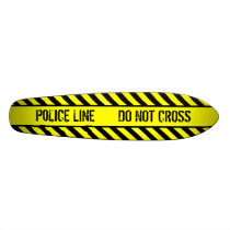 police line  do not cross skate board