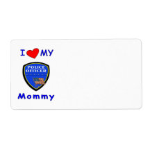 Police Mom Love Shipping Labels