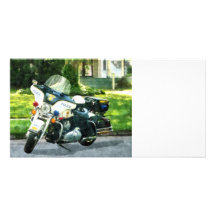 Police Motorcycle Photo Card