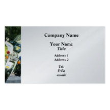 Police Motorcycle - Platinum Finish Business Card Templates