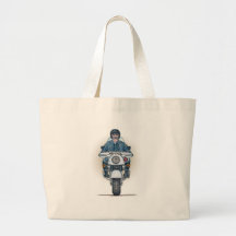 Police Motorcycle Tote Bag