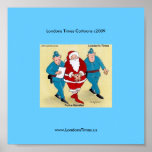 Police Navidad Funny Christmas Cartoon Poster posters