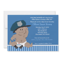 POLICE OFFICER Cop Baby Shower Invitation 5x7