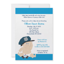POLICE OFFICER Cop Baby Shower Invitation 5x7