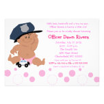 POLICE OFFICER Cop GIRL Baby Shower Invitation 5x7 invitations