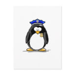 Police Officer Penguin Post Card
